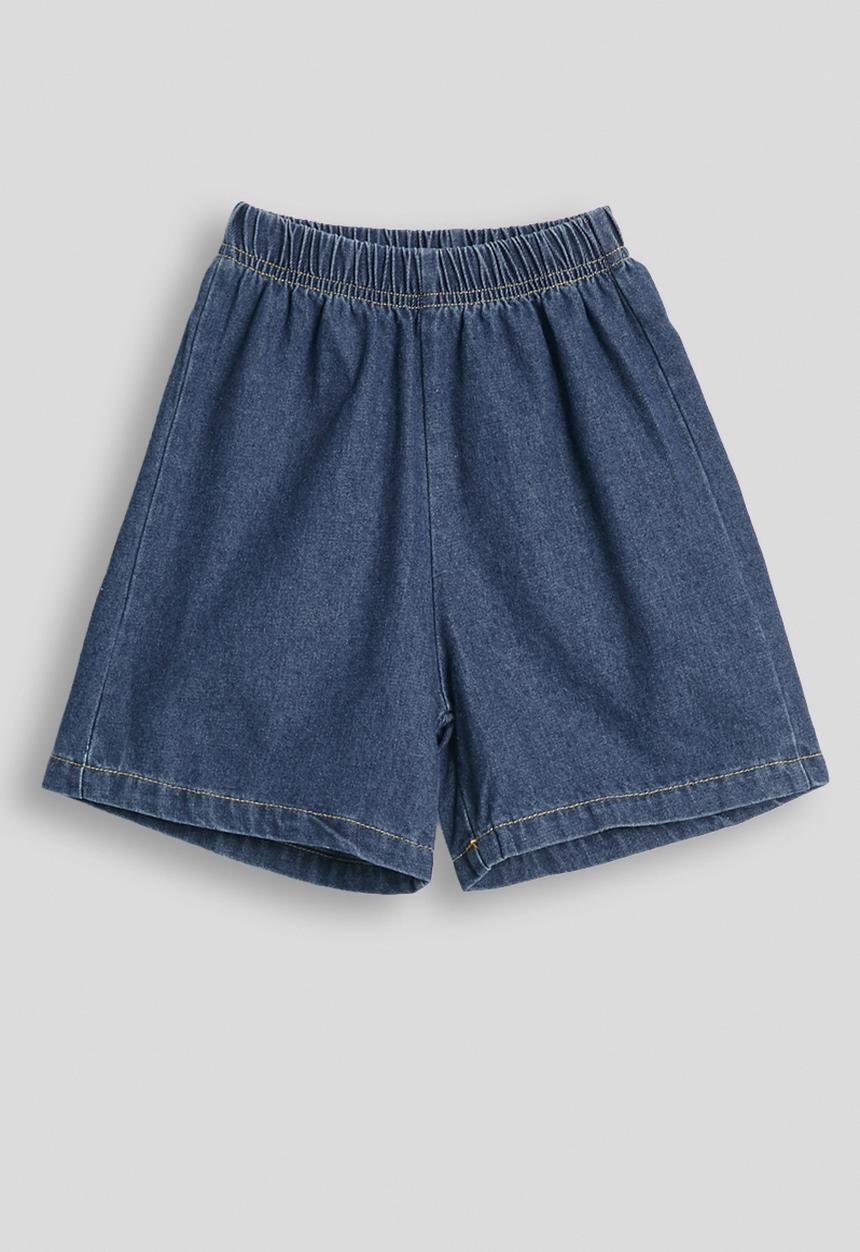 Pop Candy - Denim shirt and shorts - dark blue