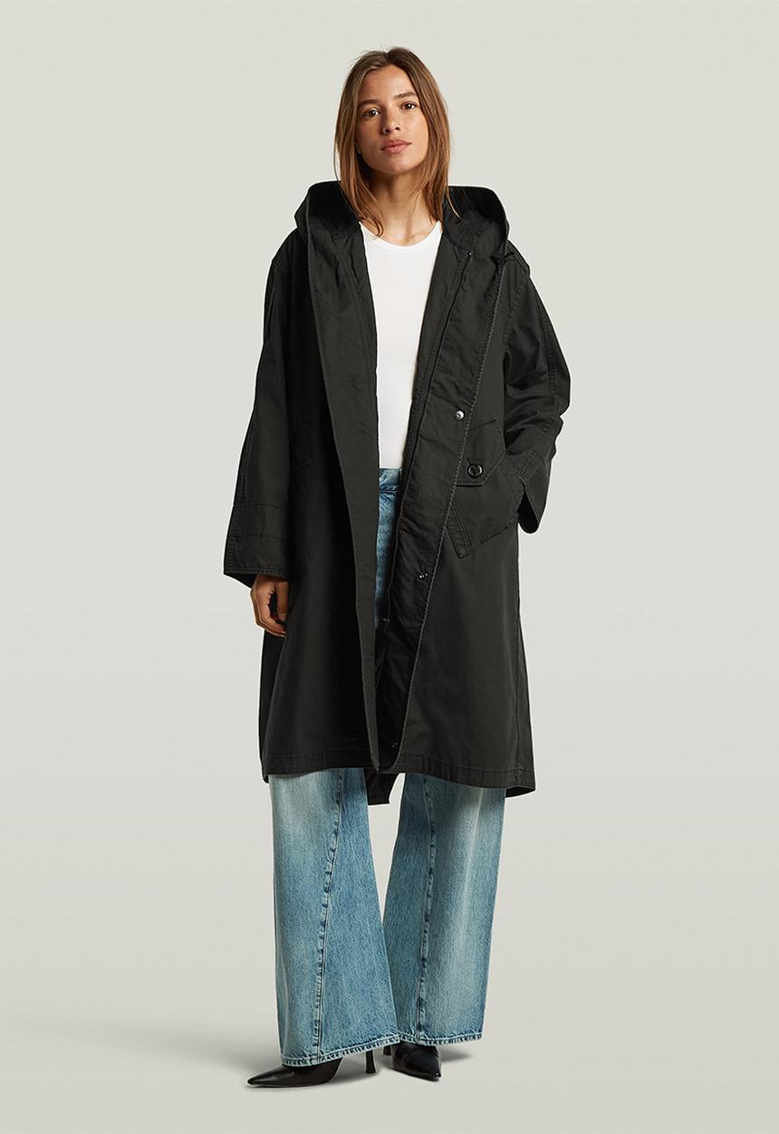 G-STAR - Fishtail parka wmn - dk black