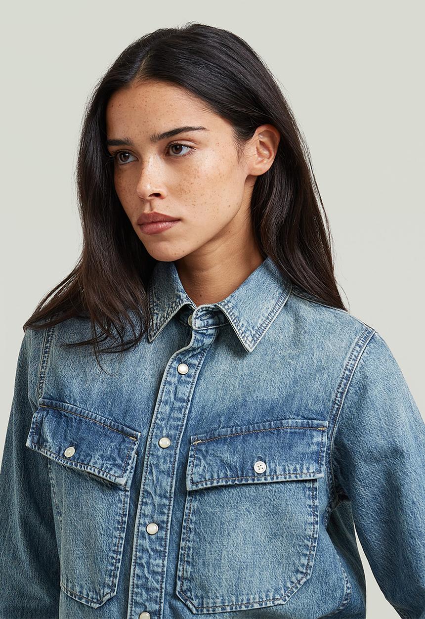 G-STAR - 2-pkt Regular Shirt l\s Wmn - vintage cruiser