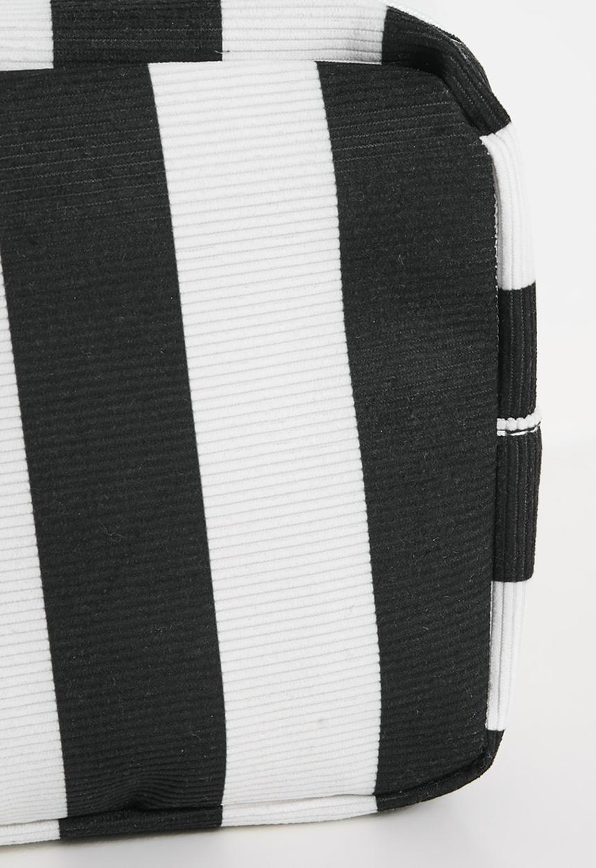Pop Candy - Striped toiletry bag - black/white