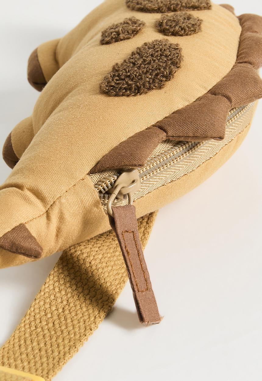 Pop Candy - Dino cross body bag - light tan & brown