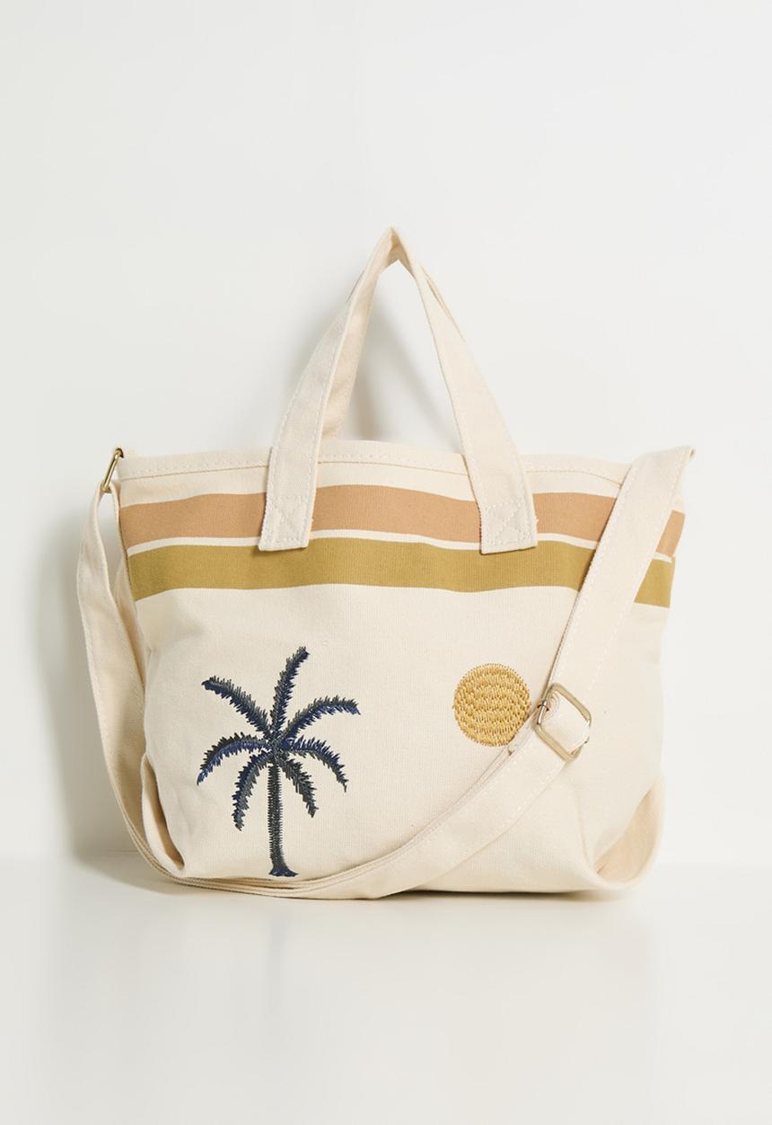 Pop Candy - Palm tree design tote bag - neutral/multi