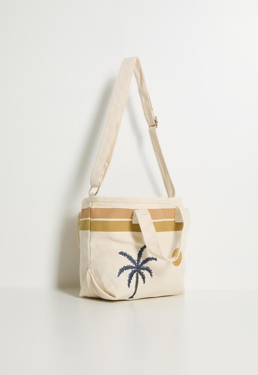 Pop Candy - Palm tree design tote bag - neutral/multi