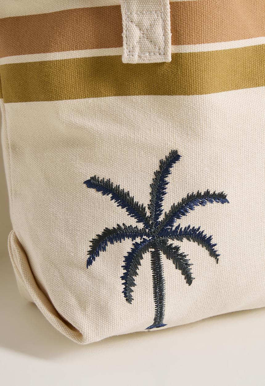 Pop Candy - Palm tree design tote bag - neutral/multi