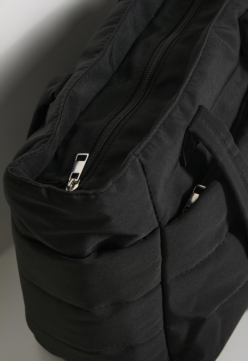 Pop Candy - Quilted puffer tote bag - black