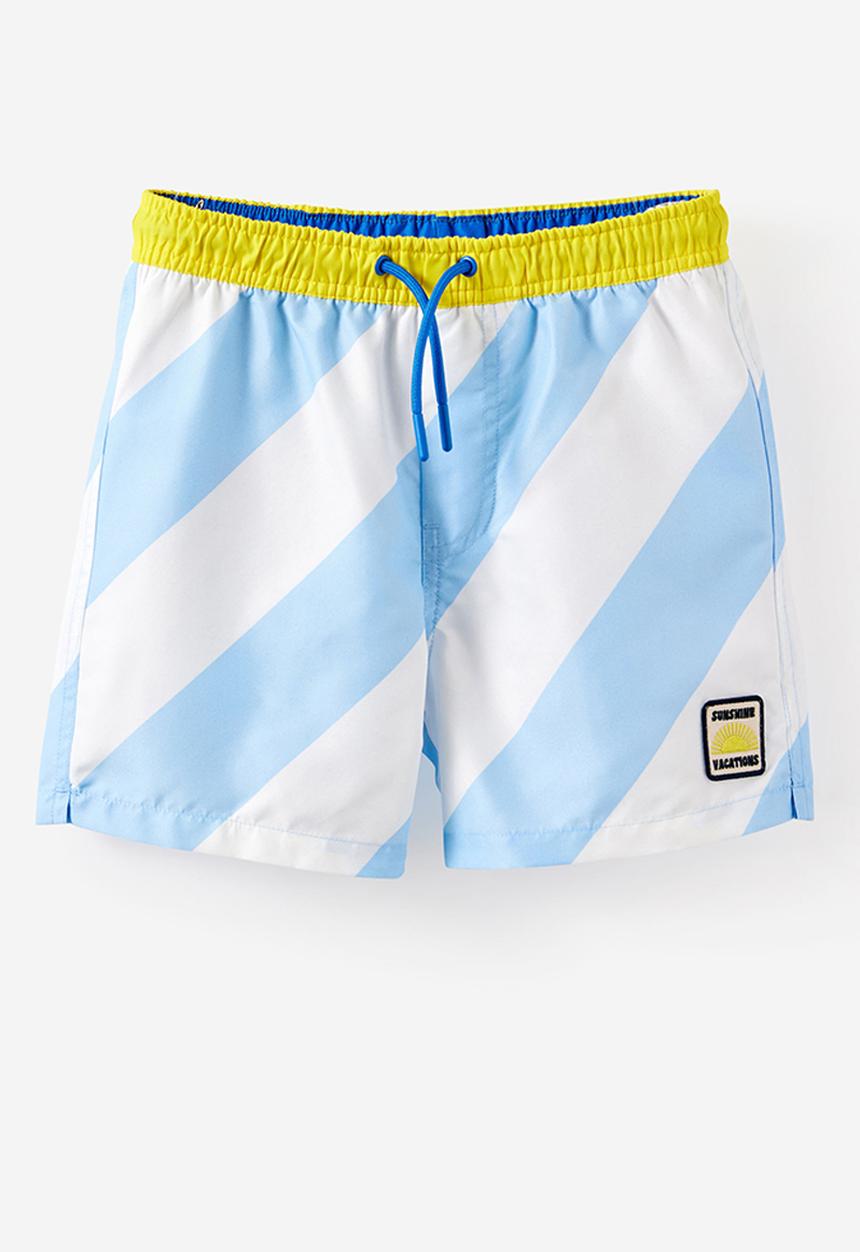 Cotton On - Bailey Board Short - Cloud Blue/Vanilla Stripe