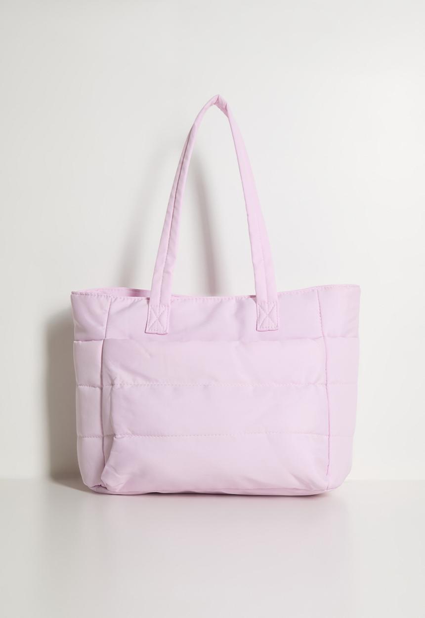 Pop Candy - Quilted puffer tote bag - pink