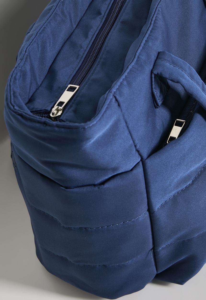 Pop Candy - Quilted puffer tote bag - navy