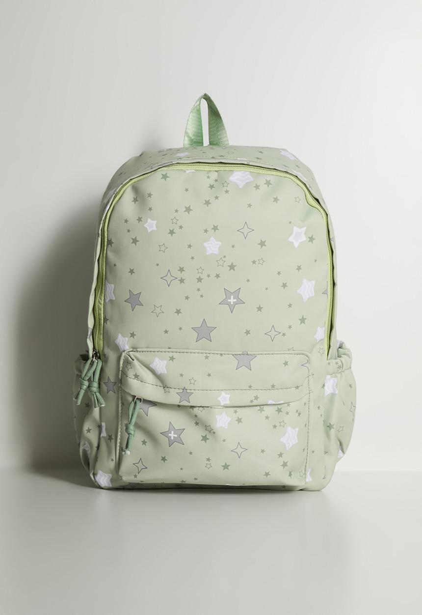 Pop Candy - Star aop backpack - calm green