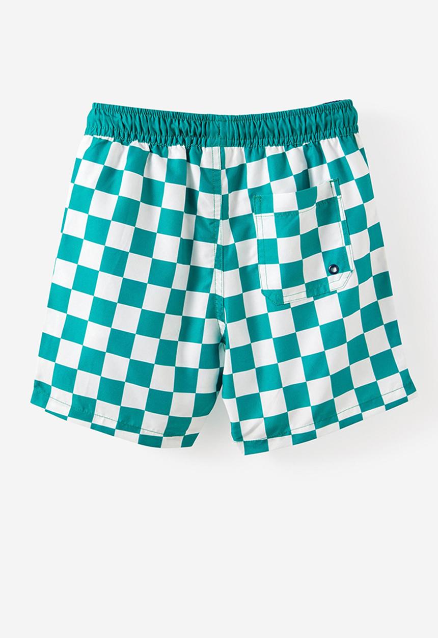 Cotton On - Bailey Board Short - English Ivy/Vanilla Checkerboard