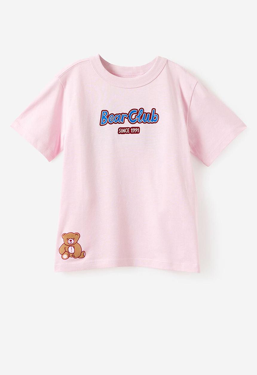 Cotton On - Essential Short Sleeve Graphic Tee - Tea Party Pink/Bear Club