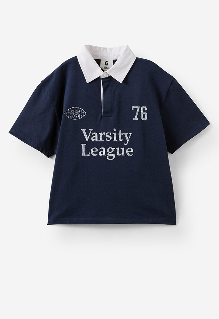 Cotton On - Sports Polo -  Squid Ink/ Vanilla 76
