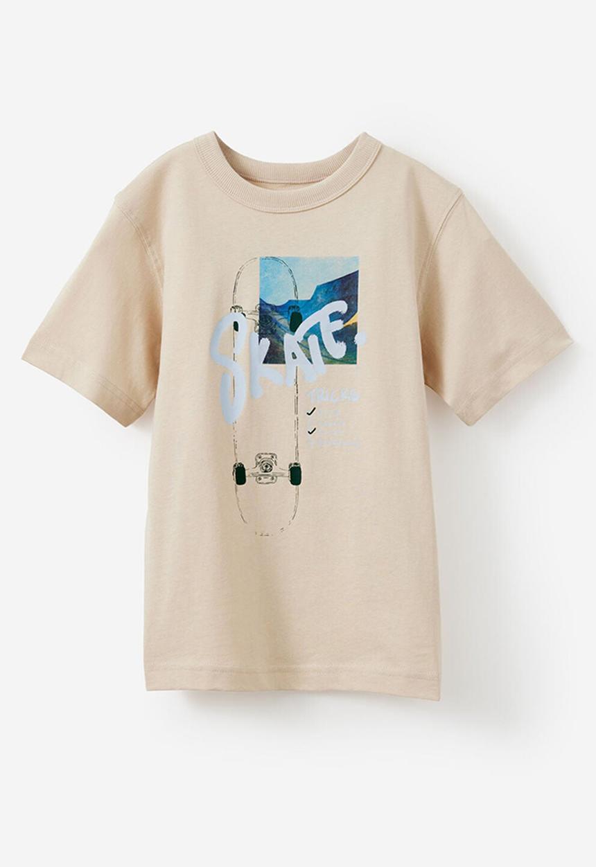 Cotton On - Essentials Graphic Short Sleeve Tee - Rainy Day/Skate