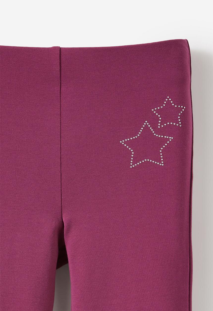 Cotton On - Essential Flare Legging - Berry Jam/Star Studs