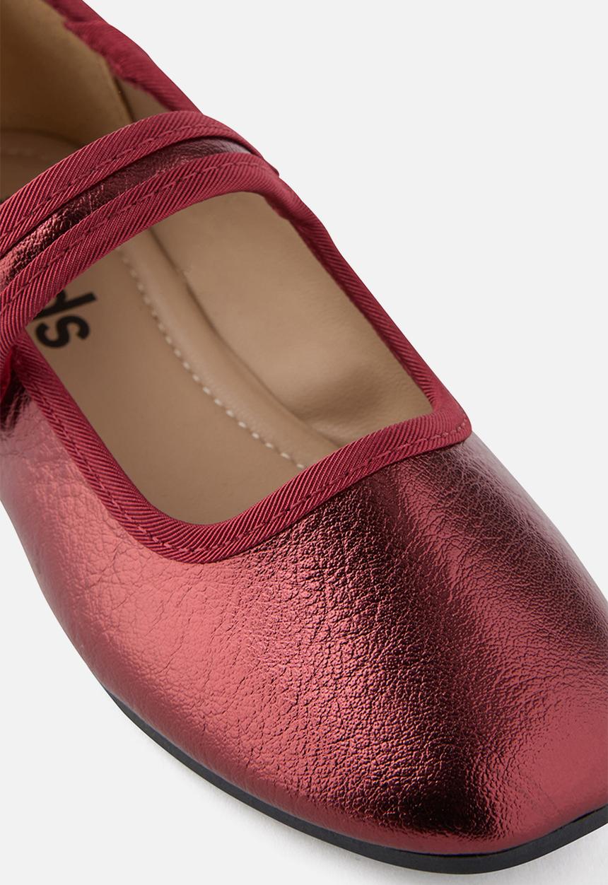 Cotton On - Olivia Ballet Flat - Berry Jam/Metallic