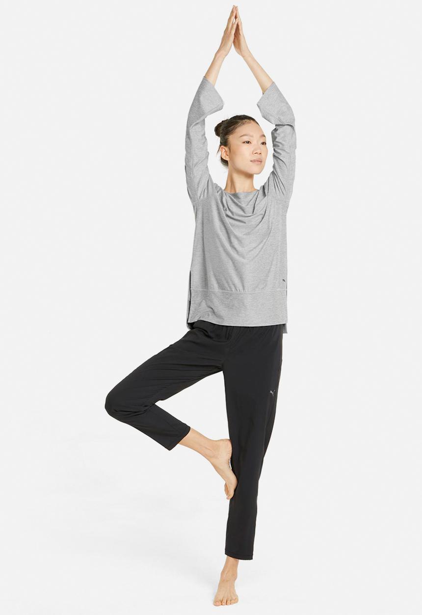 PUMA - Studio bell long sleeve top - light grey heather