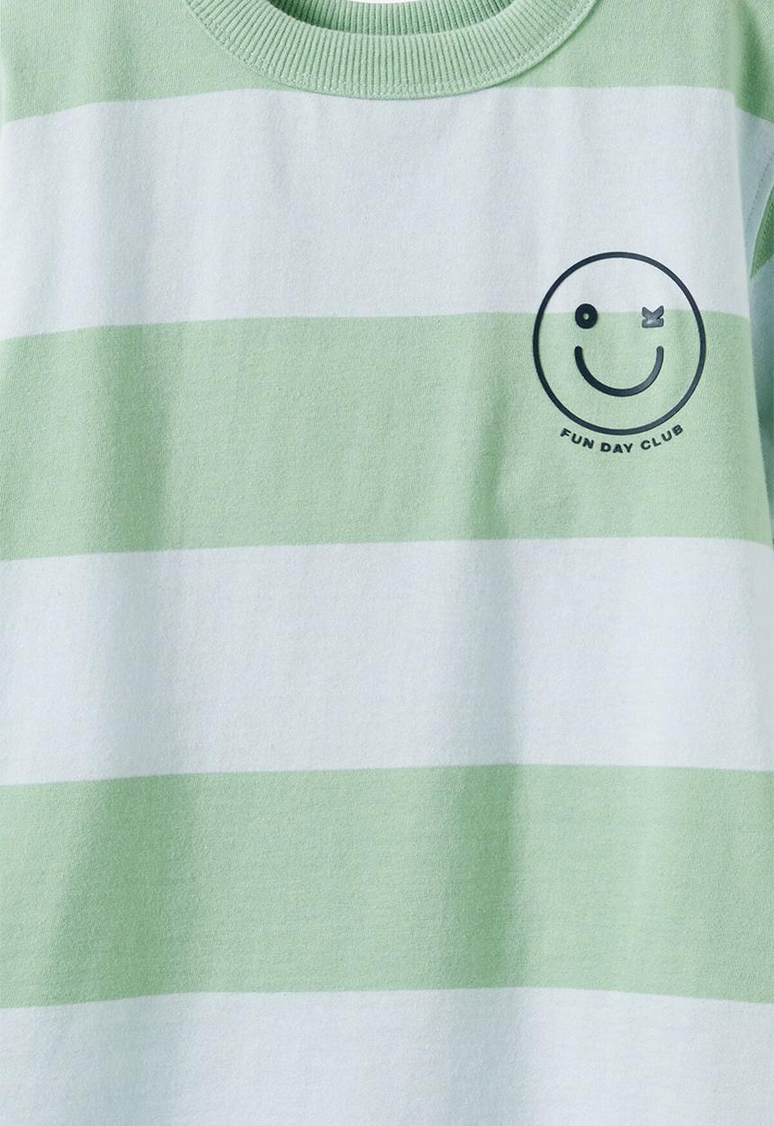 Cotton On - Essentials Graphic Short Sleeve Tee - Washed Avo/Whisper Blue/Funday