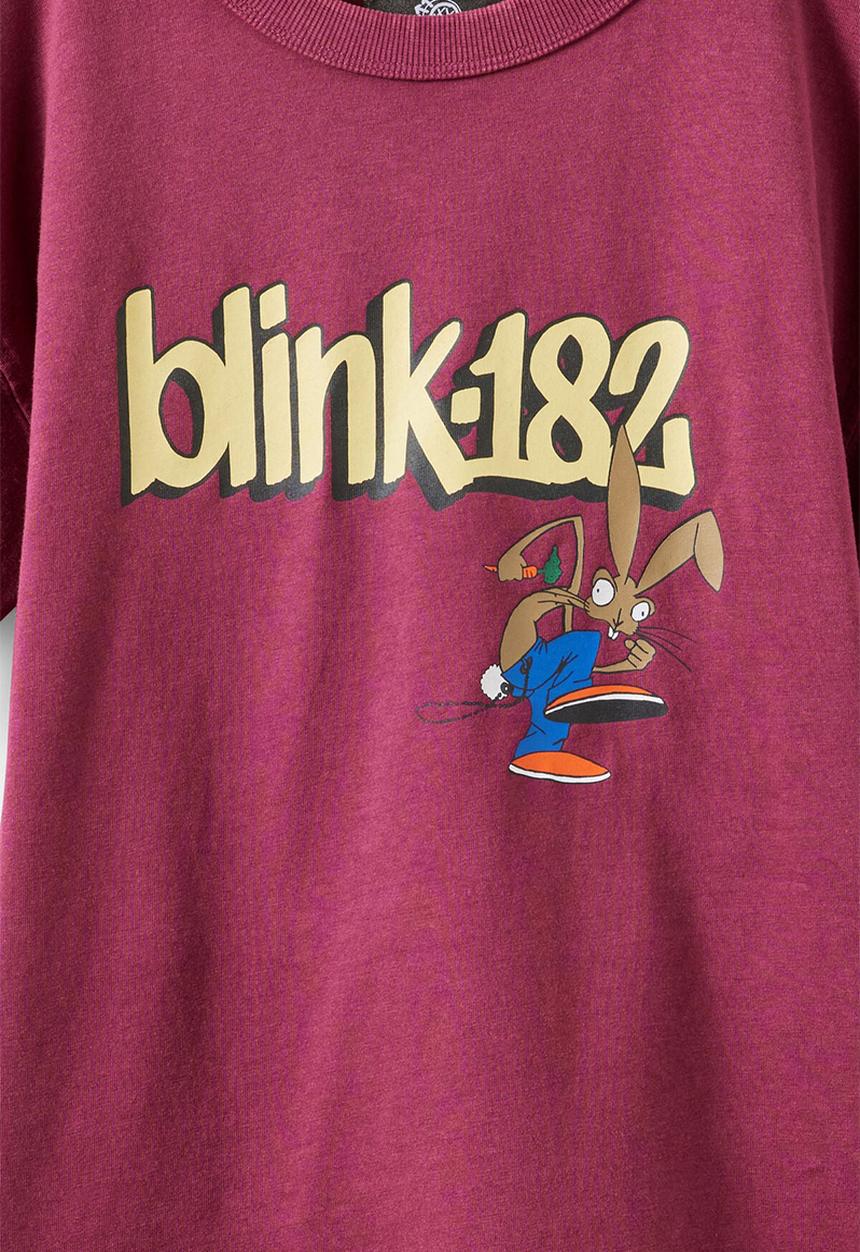 Cotton On - Licensed Drop Shoulder Short Sleeve Tee - Lcn Bra Berry Jam/Blink 182