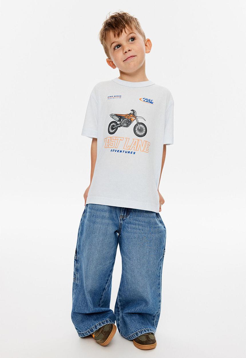 Cotton On - Skater Carpenter Jean - Blue Haven Mid Blue/Carpenter