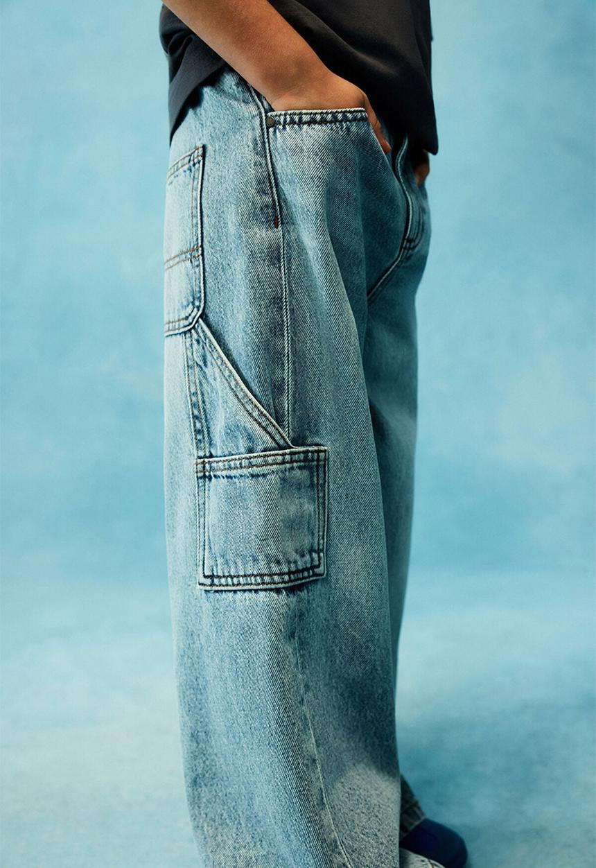 Cotton On - Skater Carpenter Jean - Airlie Light Blue/Carpenter