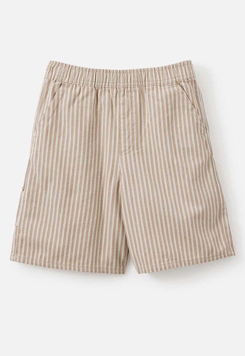 Cotton On - Cooper Short - Washed Stone/Ticking Stripe