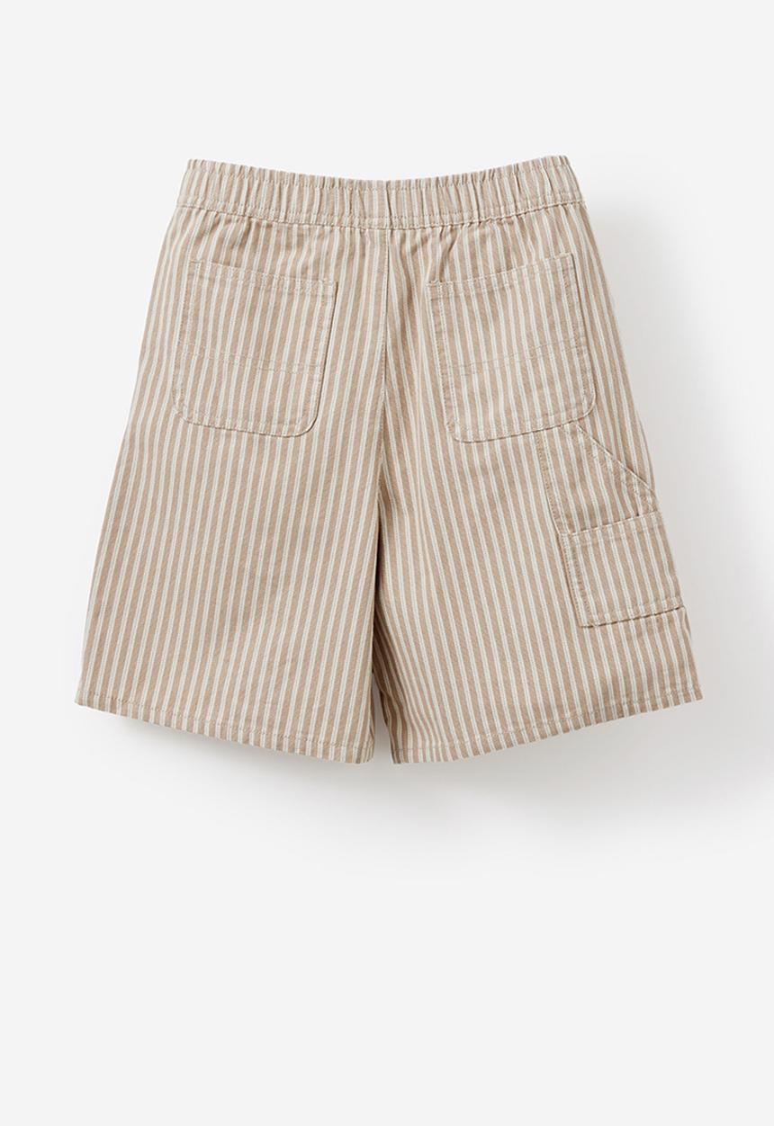 Cotton On - Cooper Short - Washed Stone/Ticking Stripe