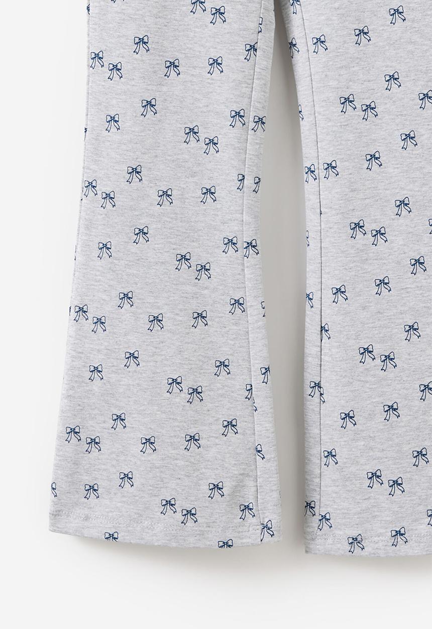 Cotton On - Essential Flare Legging - Grey Marle/Bows