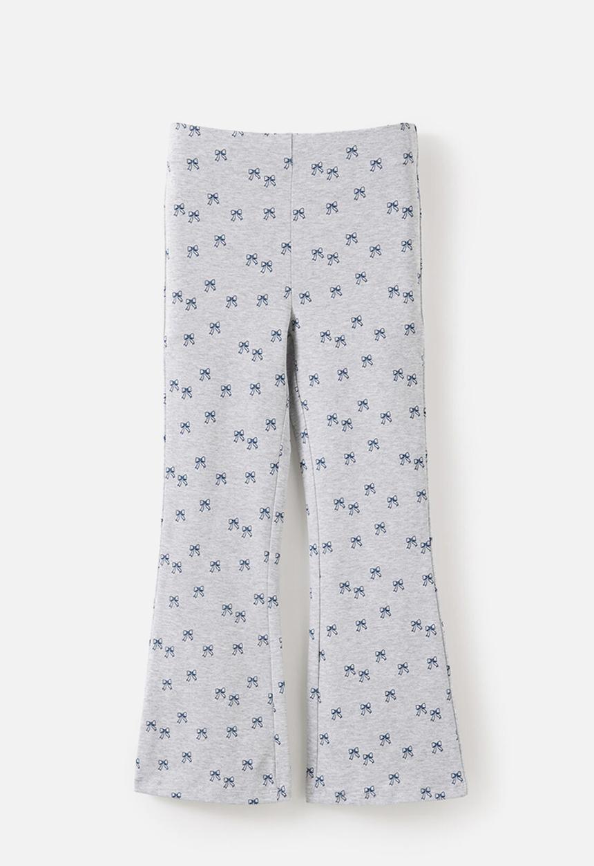 Cotton On - Essential Flare Legging - Grey Marle/Bows