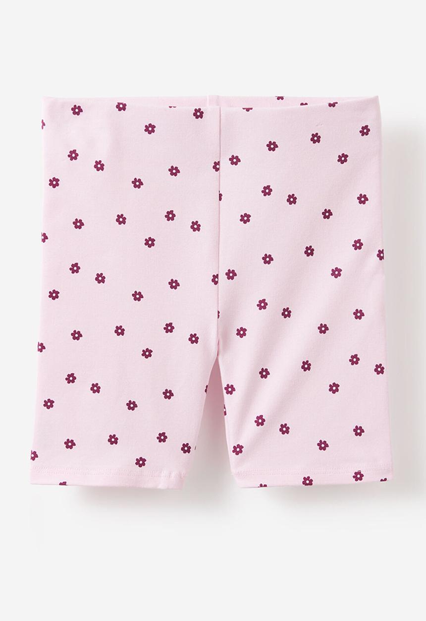 Cotton On - Essential Bike Short - Denim Navy/Pink Heart
