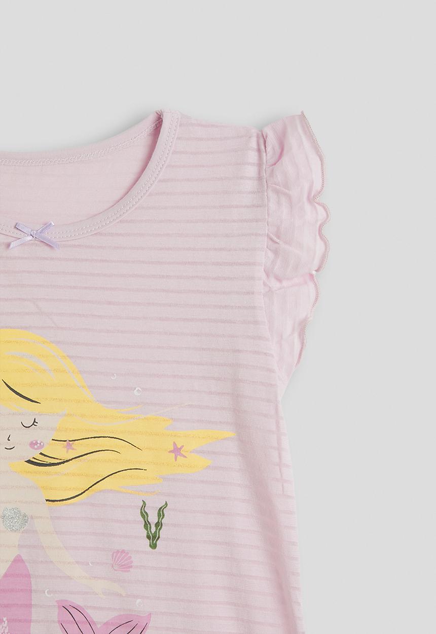 Pop Candy - Mermaid graphic night dress - pale lilac