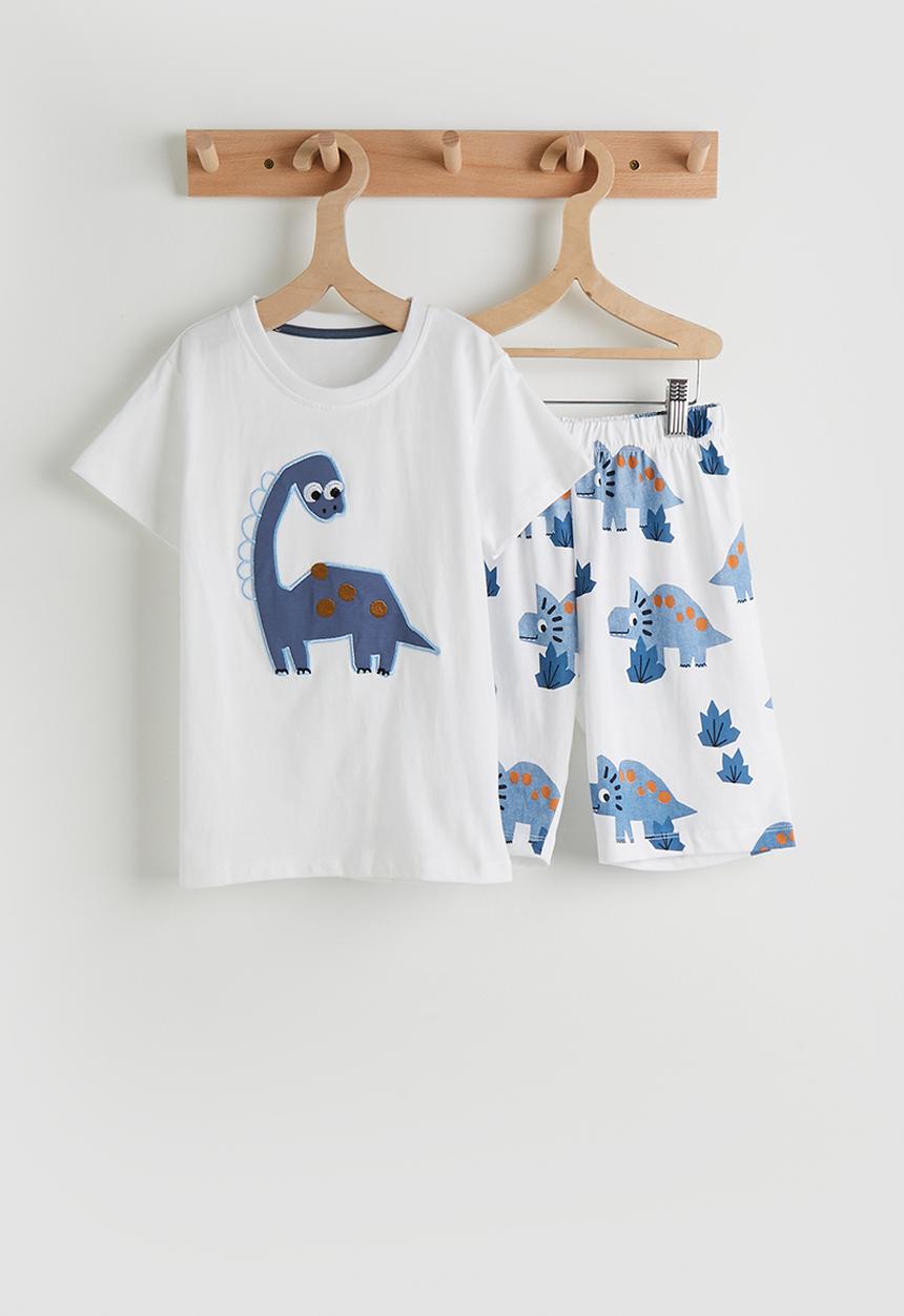 Pop Candy - Graphic tee & aop shorts - white