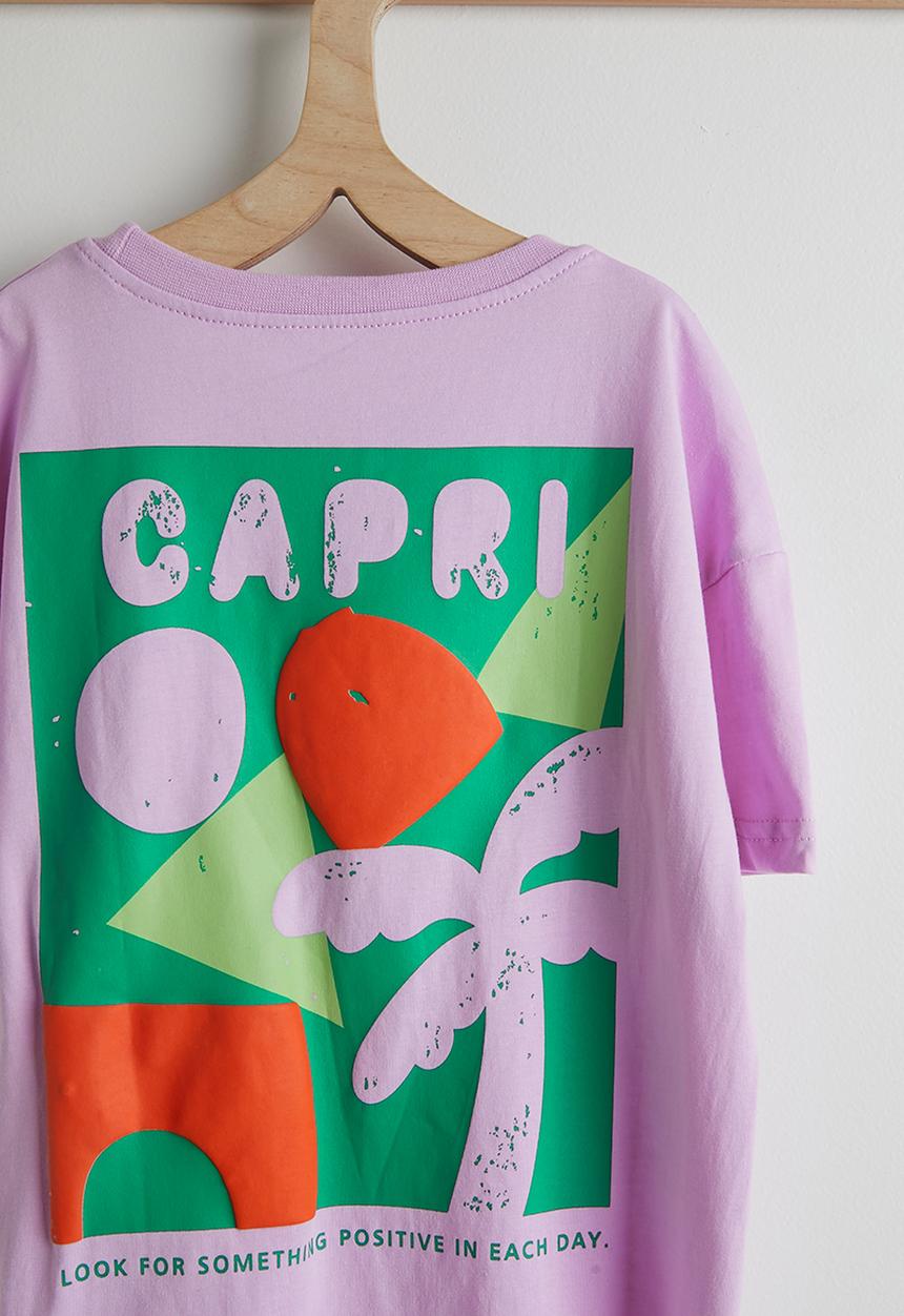 Pop Candy - Graphic tee and plain shorts - pink/grey
