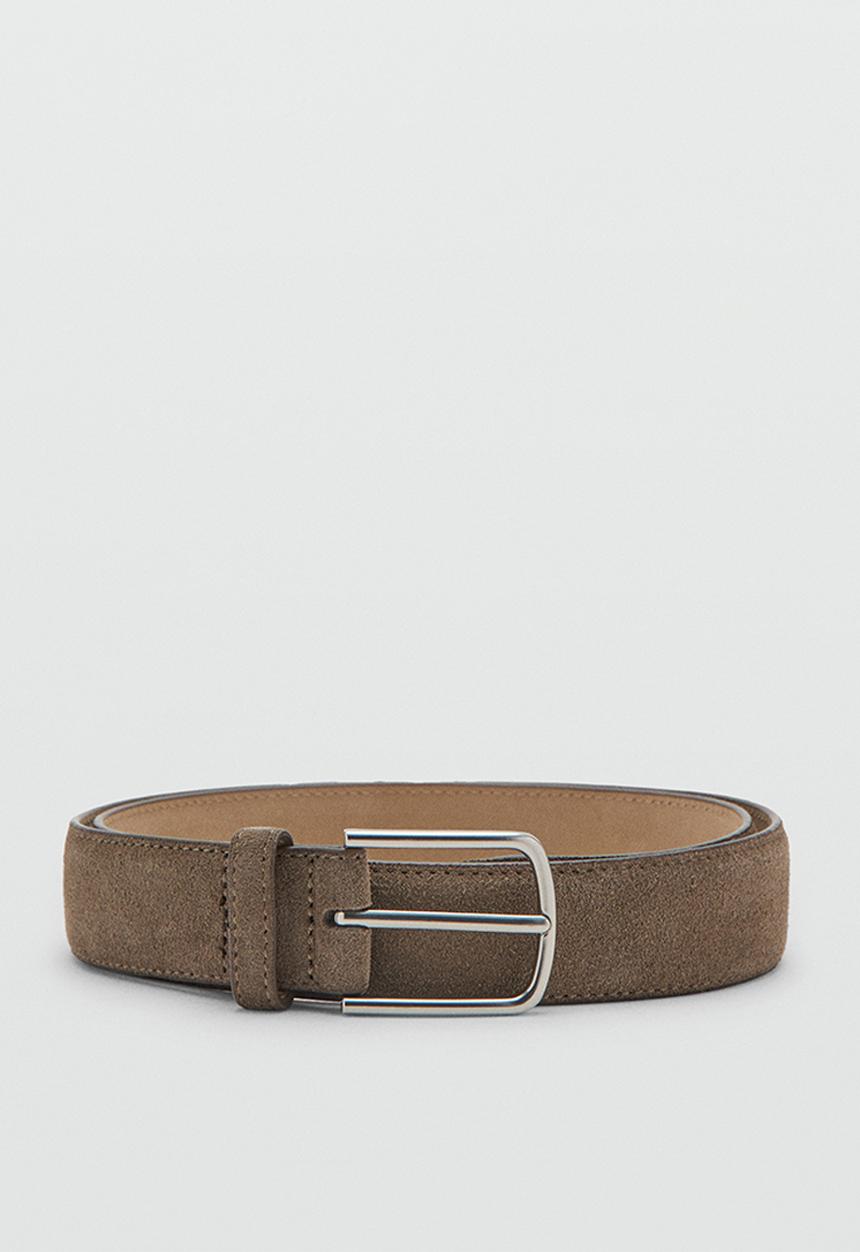 MANGO - Belt Suede - Light Brown