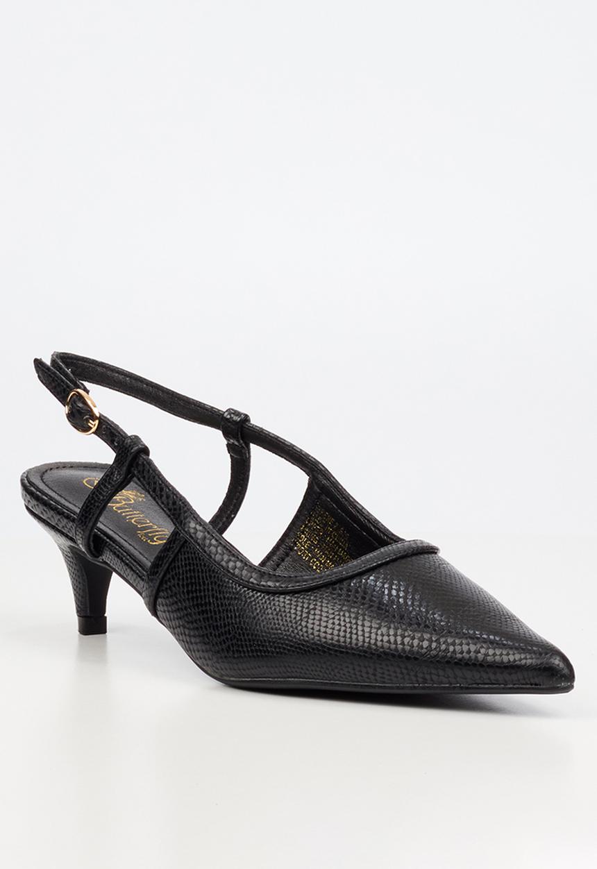 Butterfly Feet - Serene 2 slingback heel - black