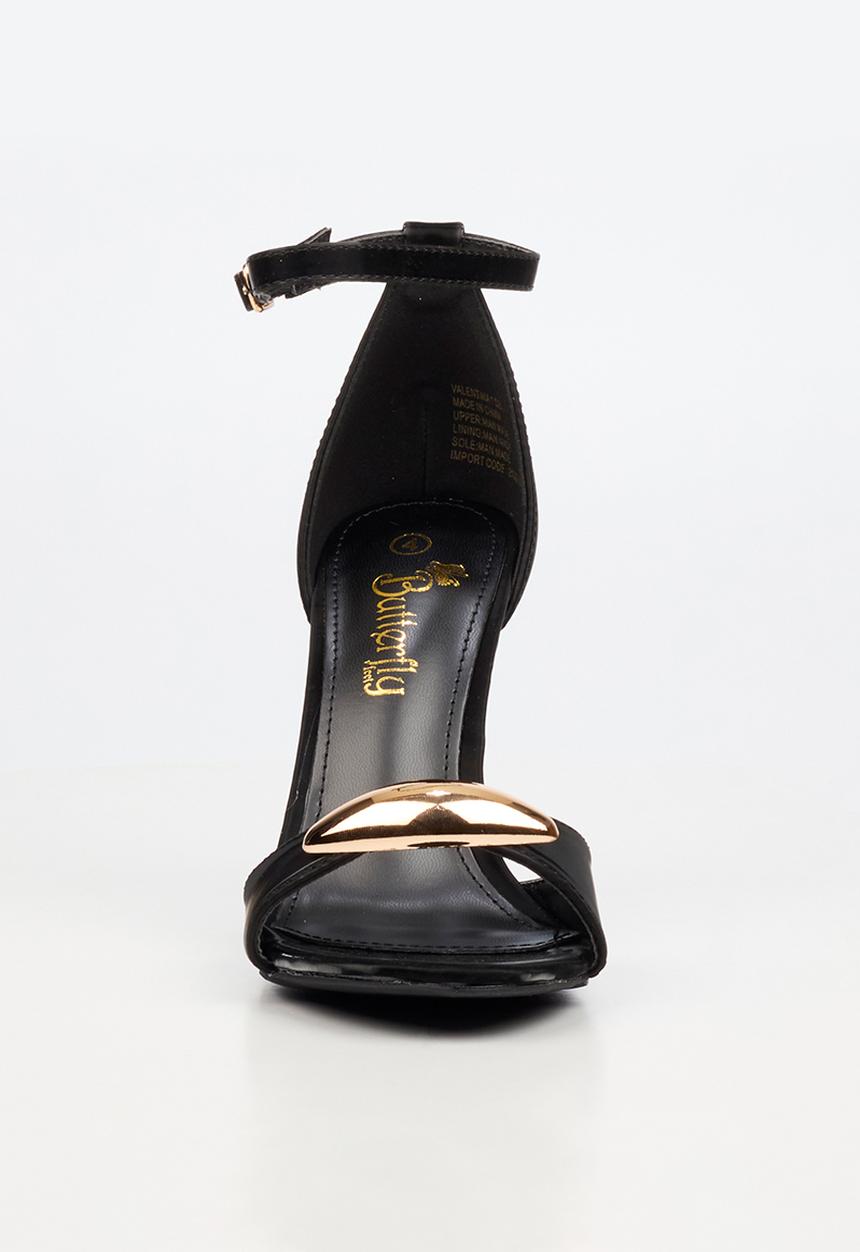 Butterfly Feet - Valentina 1 ankle strap heel - black