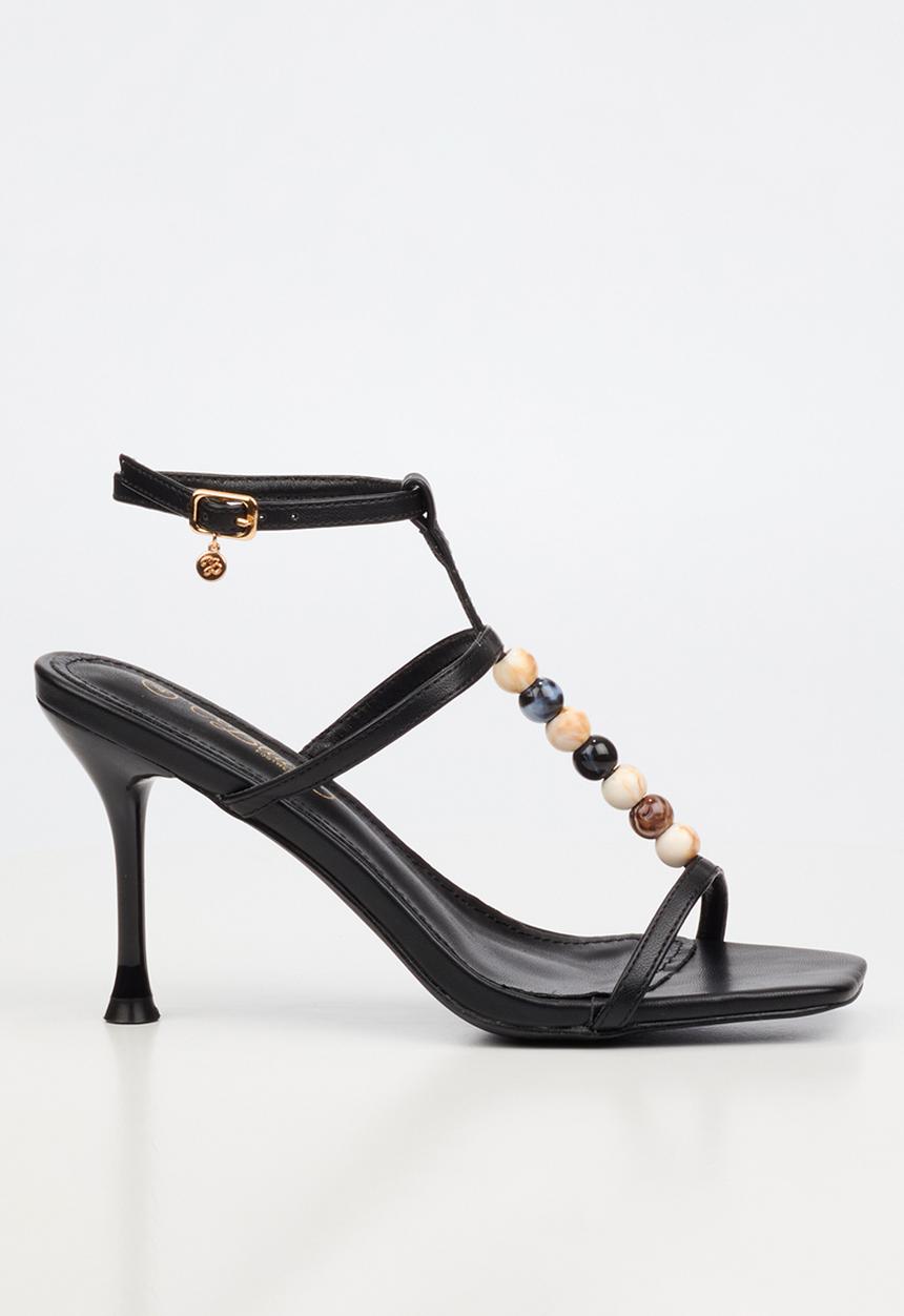 Miss Black - Chanel 7 beaded ankle-strap heel - black