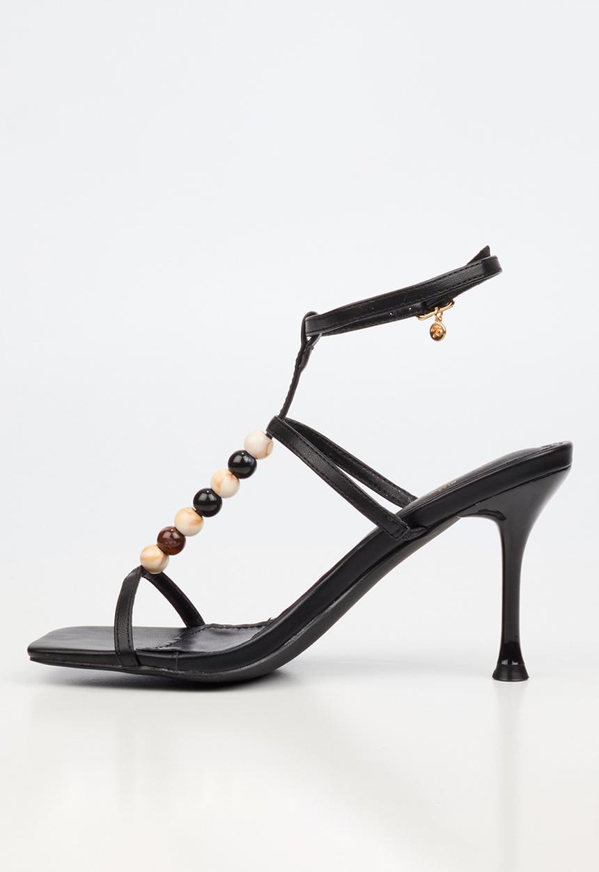 Miss Black - Chanel 7 beaded ankle-strap heel - black