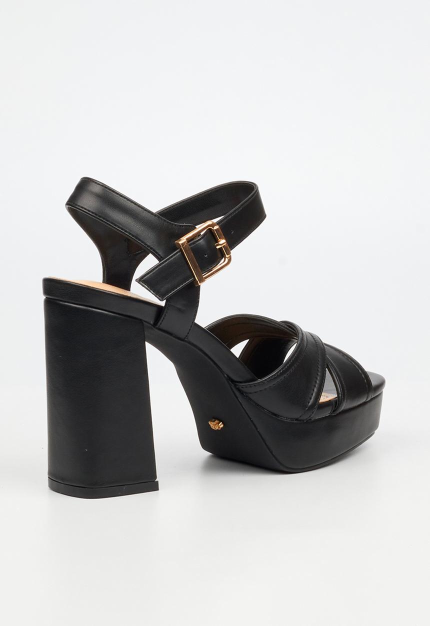 Miss Black - Danielle 1 platform block heel - black