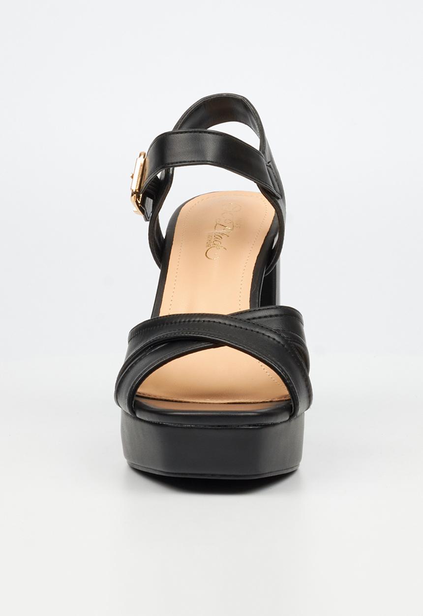 Miss Black - Danielle 1 platform block heel - black