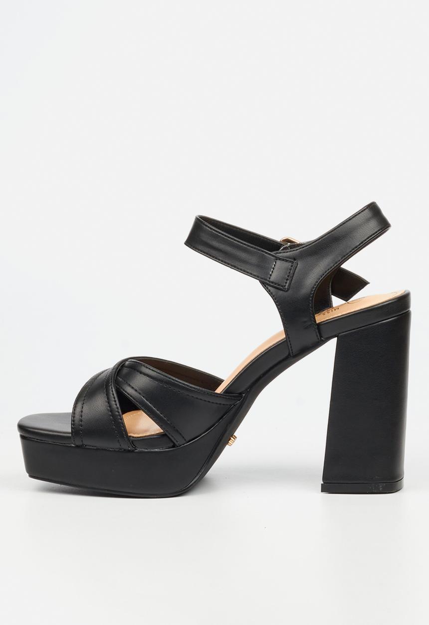 Miss Black - Danielle 1 platform block heel - black