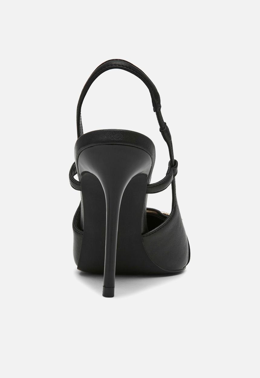 Steve Madden - Dossier closed toe slingback - black leat