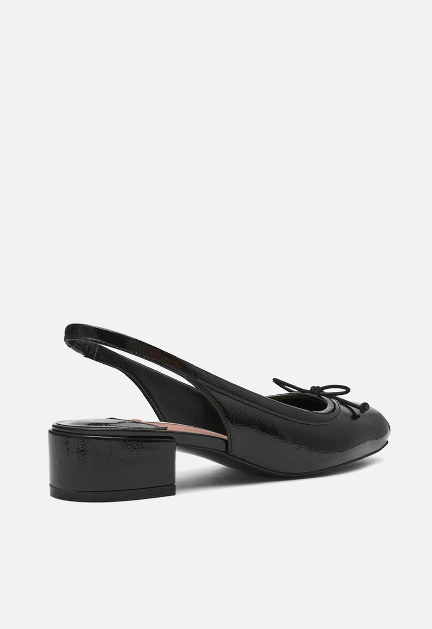 Steve Madden - Loved slingback - blk crinkle pat