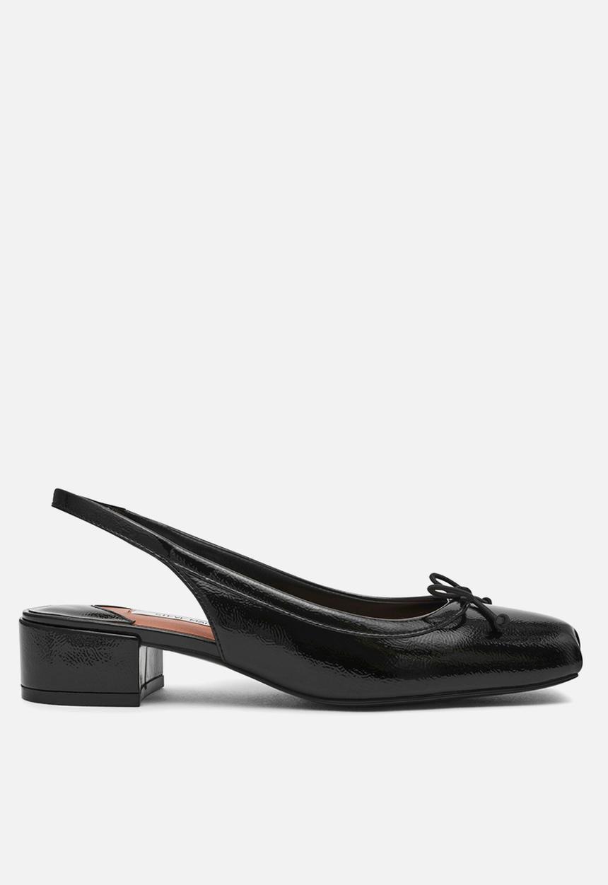 Steve Madden - Loved slingback - blk crinkle pat