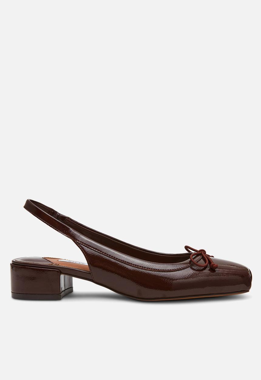 Steve Madden - Loved slingback - brn patent