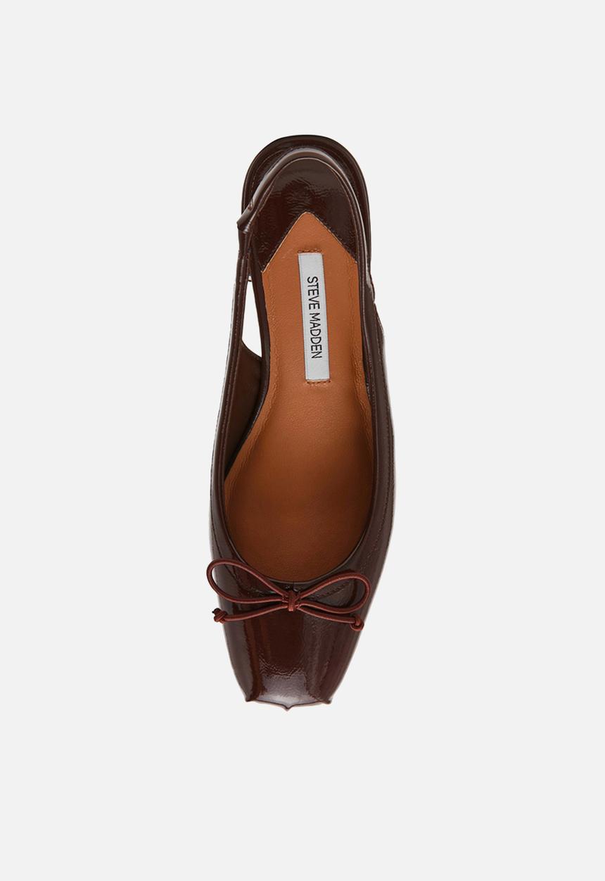 Steve Madden - Loved slingback - brn patent