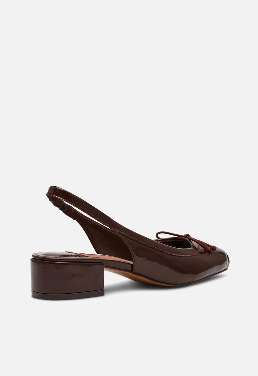 Steve Madden - Loved slingback - brn patent