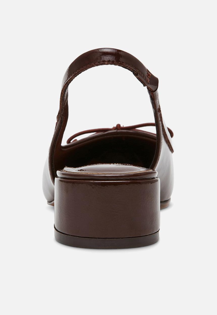 Steve Madden - Loved slingback - brn patent