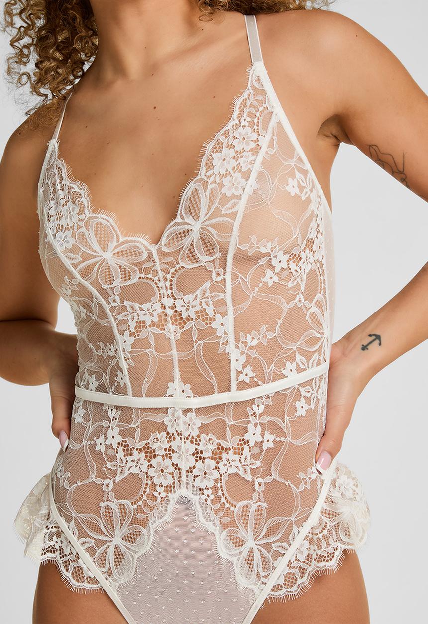 Hunkemoller - Prina string bodysuit - snow white