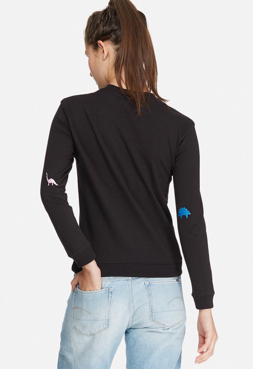 Daisy Street - Dino embroidered sweat top 