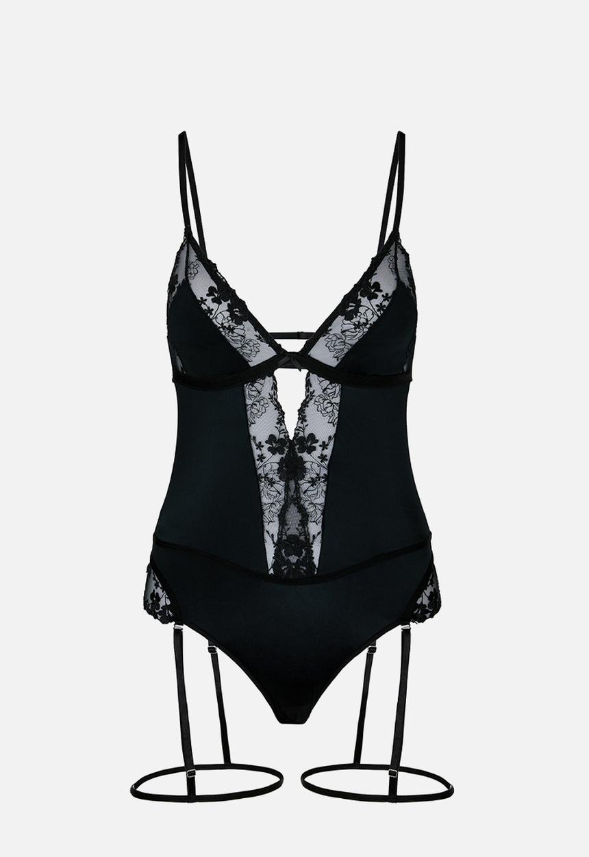 Hunkemoller - Peonie bodysuit - caviar